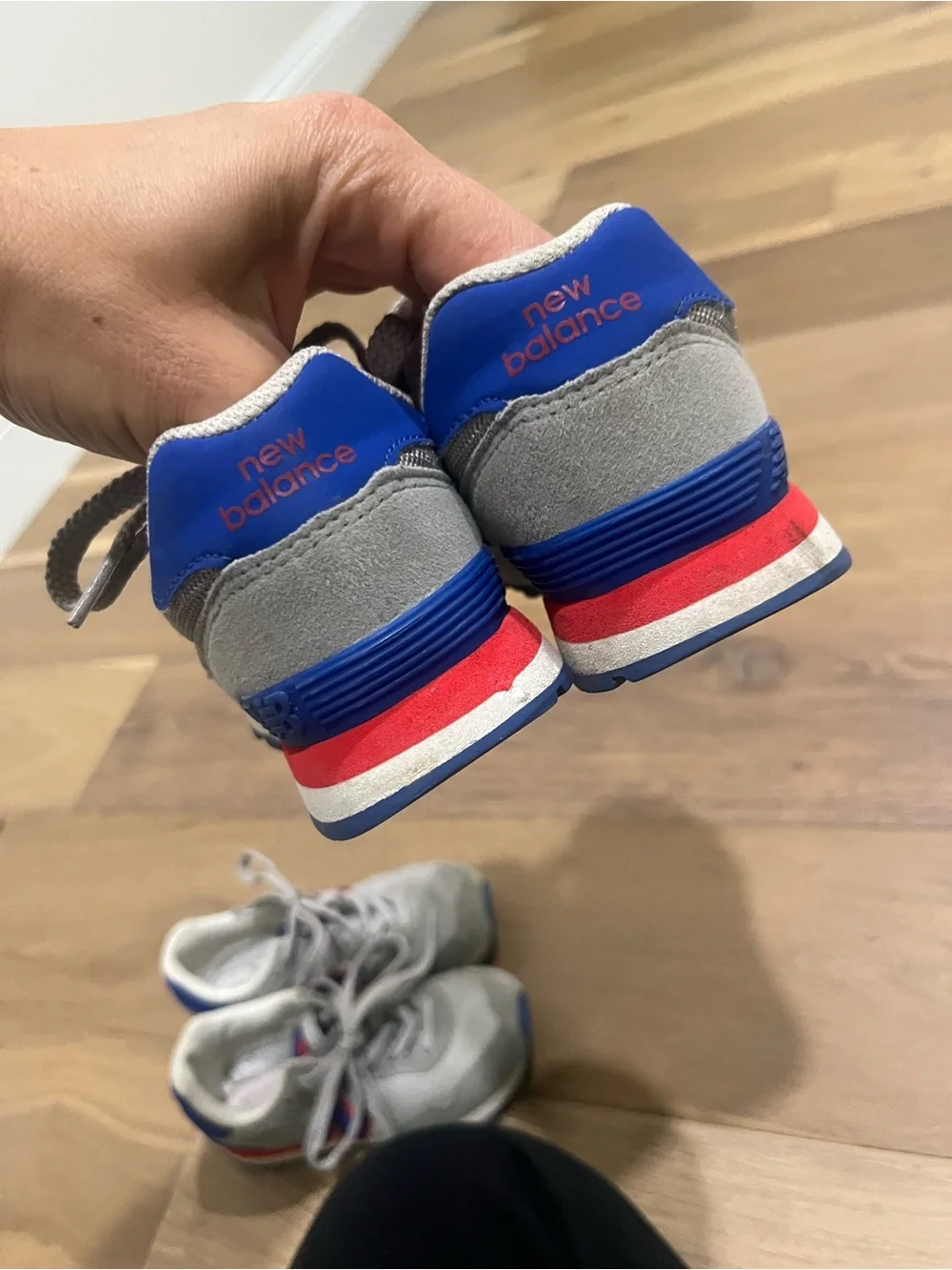 New Balance Kids Gray, Blue & Red Retro Runner